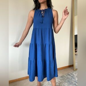 Max Studio Royal Blue Midi Dress